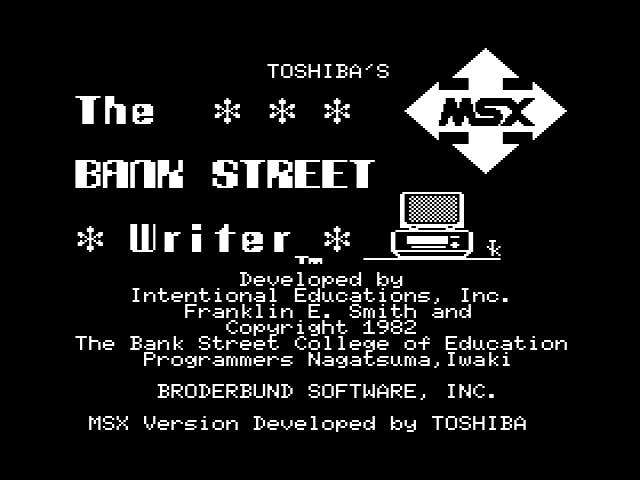Bank Street Writer